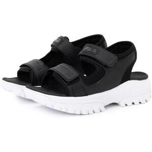 Fila Black and White Chunky Platform Sandals